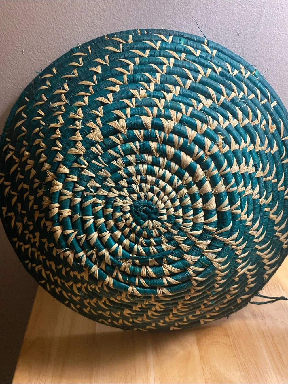 Hand Crafted handwoven teal